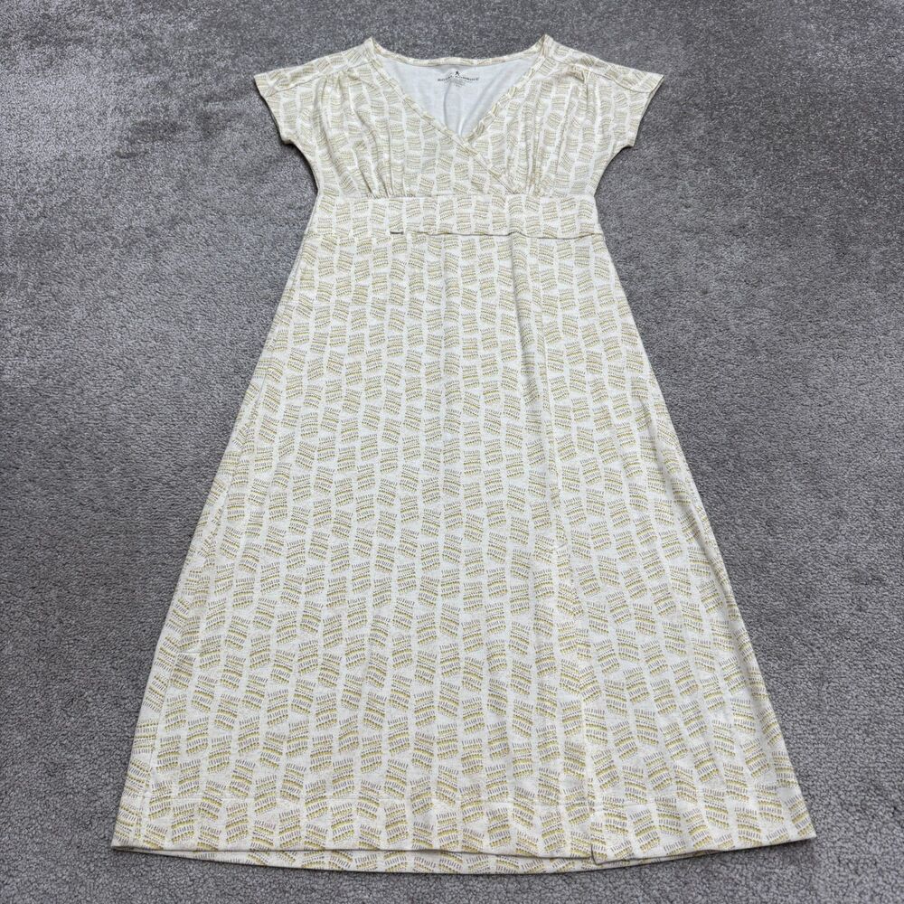 Royal Robbins Cream Patterned Midi Dress